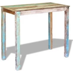 Topdeal Table De Bar Bois Massif De Récupération 115x60x107 Cm -Table haute et bar Soldes 52084506 3