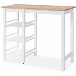 Topdeal Ensemble De Bar 3 Pcs MDF Blanc 9 Topdeal Ensemble De Bar 3 Pcs MDF Blanc -Table haute et bar Soldes 52085204 3