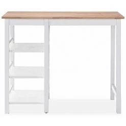 Topdeal Ensemble De Bar 3 Pcs MDF Blanc 10 Topdeal Ensemble De Bar 3 Pcs MDF Blanc -Table haute et bar Soldes 52085204 4