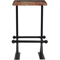 Topdeal Table De Bar Bois Récupération Massif Multicolore 60x60x107 Cm 8 Topdeal Table De Bar Bois Récupération Massif Multicolore 60x60x107 Cm -Table haute et bar Soldes 52085214 2