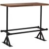Topdeal Table De Bar Bois De Récupération Massif Marron 120x60x107 Cm -Table haute et bar Soldes 52085220 1