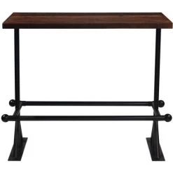 Topdeal Table De Bar Bois De Récupération Massif Marron 120x60x107 Cm 8 Topdeal Table De Bar Bois De Récupération Massif Marron 120x60x107 Cm -Table haute et bar Soldes 52085220 2