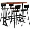 Topdeal Mobilier De Bar 5 Pcs Bois De Récupération Massif Multicolore 2 Topdeal Mobilier De Bar 5 Pcs Bois De Récupération Massif Multicolore -Table haute et bar Soldes 52085224 1