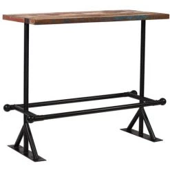 Topdeal Mobilier De Bar 5 Pcs Bois De Récupération Massif Multicolore -Table haute et bar Soldes 52085224 3