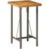 Topdeal Table De Bar Teck Recyclé Massif 60 X 60 X 107 Cm