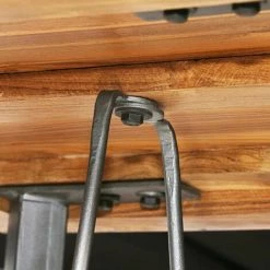 Topdeal Table De Bar Teck Recyclé Massif 60 X 60 X 107 Cm -Table haute et bar Soldes 52085376 3