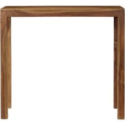 Topdeal Table De Bar Bois De Sesham Massif 118 X 60 X 107 Cm -Table haute et bar Soldes 52085556 4
