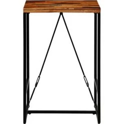 Topdeal Table De Bar Bois Recyclé Solide 70 X 70 X 106 Cm -Table haute et bar Soldes 52085586 3