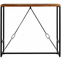 Topdeal Table De Bar Bois Recyclé Solide 120 X 60 X 106 Cm 9 Topdeal Table De Bar Bois Recyclé Solide 120 X 60 X 106 Cm -Table haute et bar Soldes 52085589 3