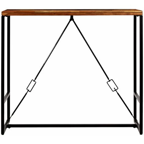 Topdeal Table De Bar Bois Recyclé Solide 120 X 60 X 106 Cm 5 Topdeal Table De Bar Bois Recyclé Solide 120 X 60 X 106 Cm – Image 3