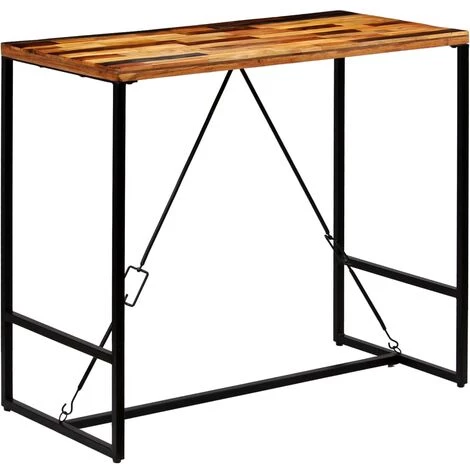 Topdeal Table De Bar Bois Recyclé Solide 120 X 60 X 106 Cm 6 Topdeal Table De Bar Bois Recyclé Solide 120 X 60 X 106 Cm – Image 4