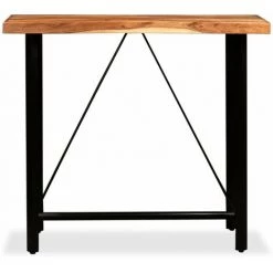 Topdeal Ensemble De Bar 5 Pcs Bois D'acacia Massif Et De Récupération -Table haute et bar Soldes 52087107 3