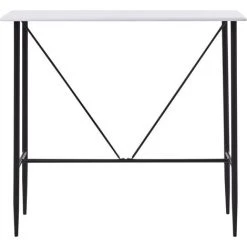 Topdeal Ensemble De Bar 5 Pcs Similicuir Gris -Table haute et bar Soldes 52088207 3