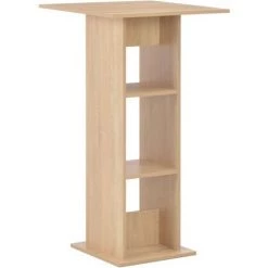 Topdeal Table De Bar Chêne 60x60x110 Cm