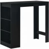 Topdeal Table De Bar Avec étagère Noir 110x50x103 Cm -Table haute et bar Soldes 52088393 1