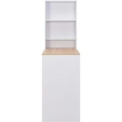 Topdeal Table De Bar Avec Armoire Blanc 115 X 59 X 200 Cm -Table haute et bar Soldes 52088405 4
