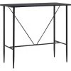 Topdeal Table De Bar Noir 120x60x110 Cm MDF -Table haute et bar Soldes 52088800 1