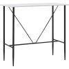 Topdeal Table De Bar Blanc 120 X 60 X 110 Cm MDF 1 Topdeal Table De Bar Blanc 120 X 60 X 110 Cm MDF -Table haute et bar Soldes 52088804 1