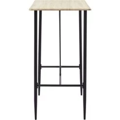 Topdeal Table De Bar Chêne 120 X 60 X 110 Cm MDF -Table haute et bar Soldes 52088806 3