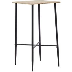 Topdeal Table De Bar Chêne 60 X 60 X 111 Cm MDF