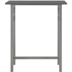 Topdeal Ensemble De Bar 3 Pcs Bois Et Acier Anthracite -Table haute et bar Soldes 52089731 3