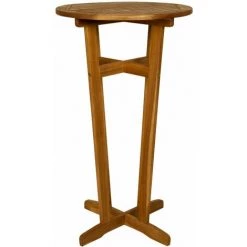 Topdeal Ensemble De Bar 3 Pcs Bois D'acacia Massif -Table haute et bar Soldes 52091044 3