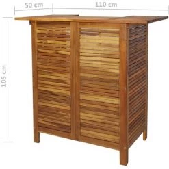 Topdeal Table Et Chaises De Bar 3 Pcs Bois D'acacia Massif -Table haute et bar Soldes 52091046 4