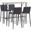 Topdeal Ensemble De Bar 5 Pcs Similicuir Gris 1 Topdeal Ensemble De Bar 5 Pcs Similicuir Gris -Table haute et bar Soldes 52092339 1