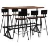 Topdeal Mobilier De Bar 7 Pcs Bois De Récupération Massif VDFF11385_FR -Table haute et bar Soldes 52094652 1