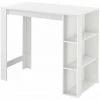 HELLOSHOP26 Table De Bar Design Avec Surfaces De Rangement Table Bistrot Avec 3 étagères Panneaux De Particules 110 X 50 X 103 Cm Blanc - Blanc 1 HELLOSHOP26 Table De Bar Design Avec Surfaces De Rangement Table Bistrot Avec 3 étagères Panneaux De Particules 110 X 50 X 103 Cm Blanc - Blanc -Table haute et bar Soldes 52103545 1