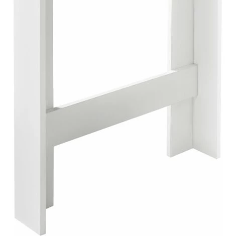 HELLOSHOP26 Table De Bar Design Avec Surfaces De Rangement Table Bistrot Avec 3 étagères Panneaux De Particules 110 X 50 X 103 Cm Blanc - Blanc 6 HELLOSHOP26 Table De Bar Design Avec Surfaces De Rangement Table Bistrot Avec 3 étagères Panneaux De Particules 110 X 50 X 103 Cm Blanc - Blanc – Image 4
