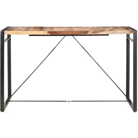 TRUE DEAL Table De Bar 180x90x110 Cm Bois Solide 4 TRUE DEAL Table De Bar 180x90x110 Cm Bois Solide – Image 2