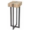 NOVA Table Basse Haute En Bois De Pin Solide Texture En Métal -Table haute et bar Soldes 53577678 1