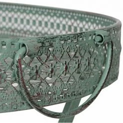 NOVA Table Pliante Style Romantique En Couleur Métal Vert Antique -Table haute et bar Soldes 53577688 4