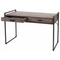 NOVA Bureau De Bureau Pour Ordinateur Avec Cadre En Métal De Style Moderne De 2 Tiroirs -Table haute et bar Soldes 53577842 4