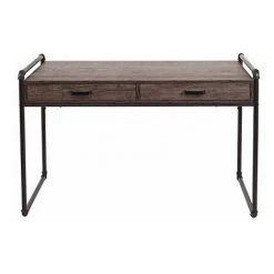 NOVA Bureau De Bureau Pour Ordinateur Avec Cadre En Métal De Style Moderne De 2 Tiroirs -Table haute et bar Soldes 53577842 5