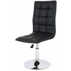 NOVA Tabouret Pivotant Design Moderne En Cuir Eco-Cuir Pour Salle à Manger Et Cuisine Couleur : NOIR