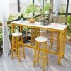 SZYB Table Haute De Bar Et 2 Tabourets Design Industriel - Meubles Modernes Simples -Table haute et bar Soldes 53612138 1