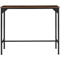 TECTAKE Table De Salle à Manger Industrielle Kerry 120x40x100,5cm - Table Haute, Table De Bar, Console - Bois Foncé Industriel -Table haute et bar Soldes 53718955 3