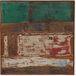 LITZEE Mobilier De Bar 3 Pcs Bois De Récupération Massif Multicolore # -Table haute et bar Soldes 53765668 5