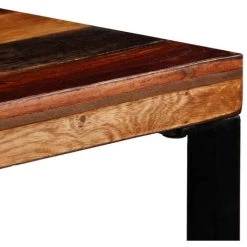 LITZEE Table De Bar Bois Recyclé Solide 70 X 70 X 106 Cm # -Table haute et bar Soldes 53765865 5