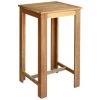 LITZEE Table De Bar Bois D'acacia Solide 60 X 60 X 105 Cm # -Table haute et bar Soldes 53840143 1