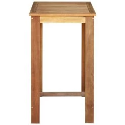 LITZEE Table De Bar Bois D'acacia Solide 60 X 60 X 105 Cm # -Table haute et bar Soldes 53840143 3