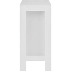 LITZEE Table De Bar Avec étagère Blanc 110x50x103 Cm # -Table haute et bar Soldes 53840753 4
