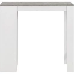 LITZEE Table De Bar Avec étagère Blanc 110x50x103 Cm # 9 LITZEE Table De Bar Avec étagère Blanc 110x50x103 Cm # -Table haute et bar Soldes 53840777 3