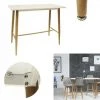 JARDIRICODECO Table Mange Debout Blanc 115x60x102cm -Table haute et bar Soldes 53958214 1