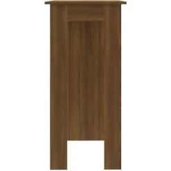 Table De Bar Avec étagère Aggloméré 102x50x103.5 Cm Chêne Marron VidaXL -Table haute et bar Soldes 53993029 4