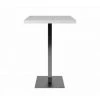 IPERBRIKO Table Haute Carrée 105 Cm Plateau Blanc Et Piètement Chrome 70x70xh.105 Cm -Table haute et bar Soldes 54074248 1