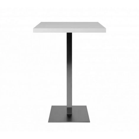 IPERBRIKO Table Haute Carrée 105 Cm Plateau Blanc Et Piètement Chrome 70x70xh.105 Cm 3 IPERBRIKO Table Haute Carrée 105 Cm Plateau Blanc Et Piètement Chrome 70x70xh.105 Cm