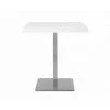 WEBMARKETPOINT Table Haute Carrée 75 Cm Plateau Blanc Et Piètement Chrome 70x70xh.75 Cm -Table haute et bar Soldes 54075756 1